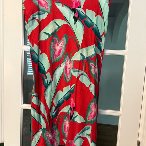 FARM Rio Red and Green Tropical Mini Dress - Picture 3 of 3